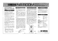 Yamaha NS-500-M-Owners-Manual